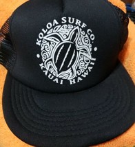 Koloa Surf Co Kauai Hawaii  Sea Turtle Trucker Hat Cap Mesh Snapback Black (rc1) - £10.34 GBP