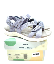 Earth Origins Westfield Wendy Suede Adjustable Sport Sandals Lavender US 6 *used - £19.18 GBP