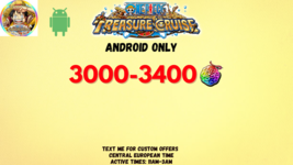 One Piece Treasure Cruise 3000-3400 GEMS ANDROID ONLY Global-show origin... - £18.33 GBP
