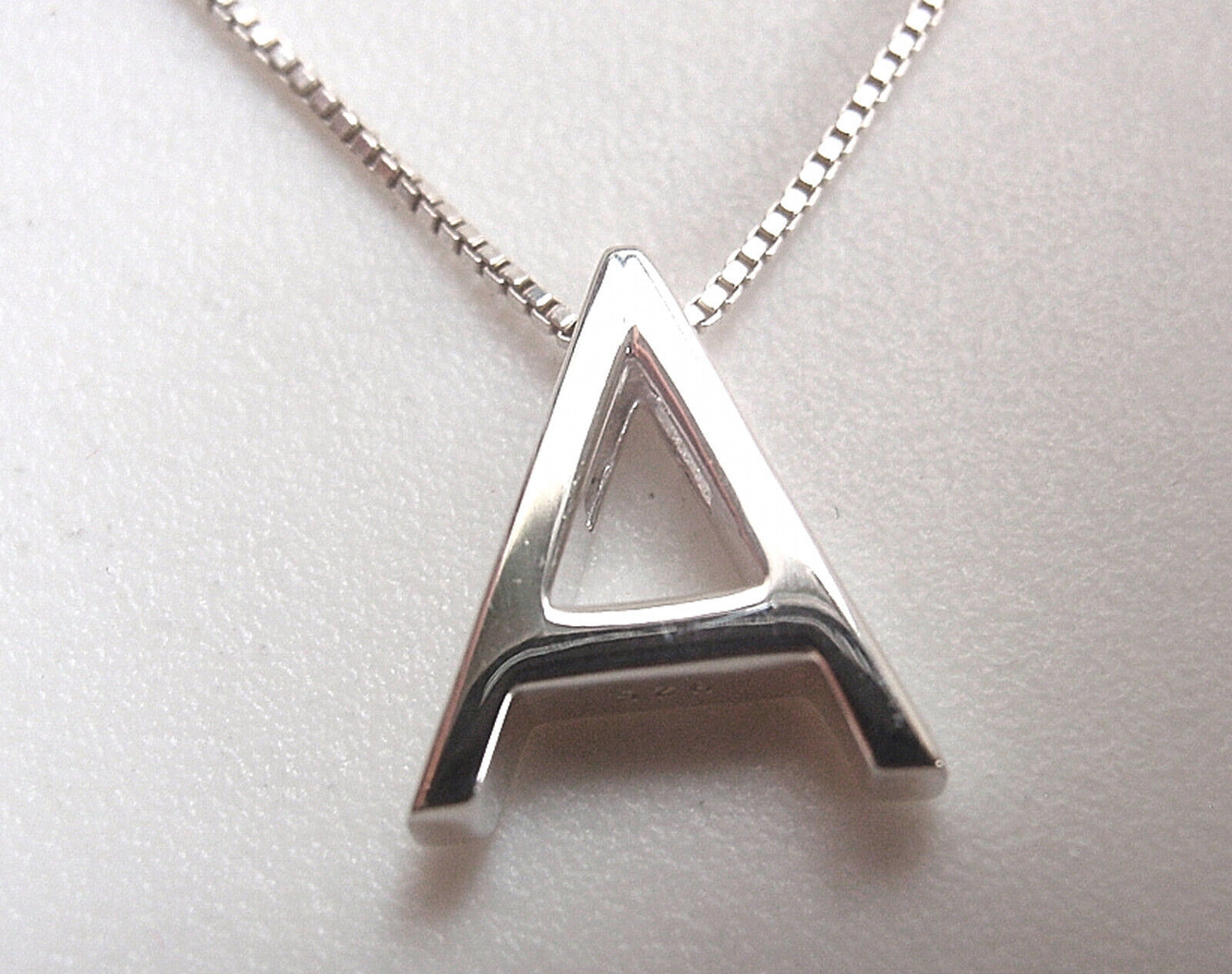 Letter A 925 Sterling Silver Necklace   Simple Powerful and Beautiful    small