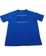 Under Armour Men&#39;s XL Bright Blue Heatgear Large Logo  T-Shirt - $6.08