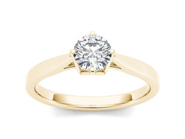 Authenticity Guarantee 
14K Yellow Gold 1/2ct TDW Round Cut Solitaire Diamond... - £1,185.23 GBP