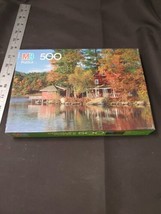 Milton Bradley 500 Piece Puzzle Moose Pond ME 13-7/8" x 19-7/8" NEW SEALED - $13.30