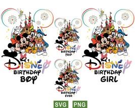Disney Birthday Boy Svg Png, Mickey Friends Svg, Magic Kingdom Birthday Svg - £2.35 GBP