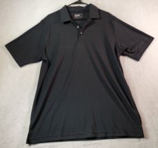 Bollé Polo Shirt Mens Size Large Black 100% Polyester Short Sleeve Slit Collared - £10.78 GBP