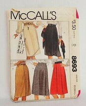 Misses Wrap-Skirt McCall's 8693 Size Ex-Small  6-8 1983 Precut to Size 8 - £11.98 GBP