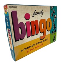 Family Bingo Game By Transogram Company Vintage 1964 Missing Pieces - £8.00 GBP