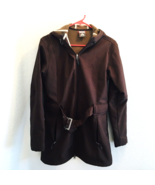 Vtg Nike ACG Hooded Trench Coat Brown Women Size M Full Zip Logo Jacket ... - $116.92 CAD