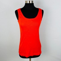 Lands&#39; End Simple Solid Color Red Sleeveless Tank Top Blouse Women&#39;s Siz... - $22.49
