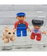 Lego Duplo Figures Lot Of 3 Girl Train Conductor People Farm Animal Pig  - $14.84