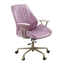 Hamilton Office Chair, Pink Top Grain Leather (OF00399) - $749.99