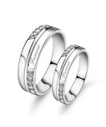 Forever Engraved Cute Promise Silver Rings Set for Two - €41,12 EUR