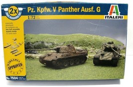 Italeri Pz Kpfw V Panther Ausf G Model Tank Kit #7504 Complete 1/72 Scale - $44.54