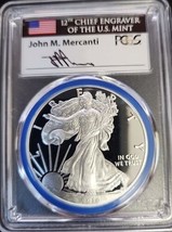 2016W (2019) American Silver Eagle- PCGS- PR70DCAM- Mercanti- Mint Engra... - £294.88 GBP