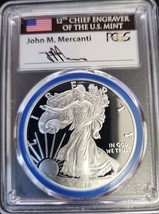 2016W (2019) American Silver Eagle- PCGS- PR70DCAM- Mercanti- Mint Engra... - £296.27 GBP