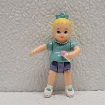 Playskool Dollhouse Miniature Blonde Baby Girl Doll Figure With Bottle - $13.76