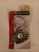 Siskiyou Buckle 2003 NFL Pewter Keychain Oval W/ Split Ring Pittsburgh Steelers - £7.91 GBP