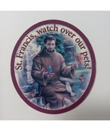 St Francis Watch Over Our Pets Catholic Refrigerator Fridge Magnet Vintage - $16.30 CAD