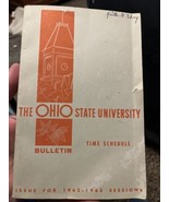 1962-63 OHIO STATE UNIVERSITY Time Schedule Sessions  Bulletin Columbus OH - £10.15 GBP