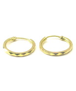 14k Real Gold Indian Style Hinged Hoop EARRINGS - Pair - $64.88