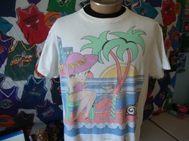 Vintage 90&#39;s Betty Boop Cartoon 1993 Cartoon Palm Trees Vacation T Shirt L - £70.05 GBP