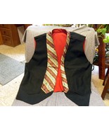 Casual Fashion Unisex Vest, Mans Tie on Black, Style A - $5.46 CAD