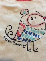 NEW Koala Kids White Pink Bird I Love Mommy Short Sleeve Snug Pajama Shi... - $6.37