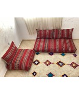 Stunning Moroccan Floor Seating Set handmade with a vintage rug, Arabic Floor So - $14,269.40 MXN