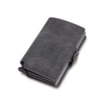 Carbon Fiber Card Holders Wallets Men Brand Leather Mini Slim Wallet Money Bag M - £36.18 GBP