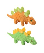 Anywags Pet Toys Yellow Green Plush Stegosaurus Squeaky Teething Chews F... - $102.76 CAD