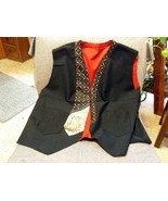Casual Fashion Unisex Vest, Mans Tie on Black, Style D - $4.00