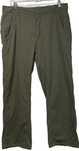 Royal Robbins Womens Nylon Hiking Pants Army Green 34 X 27 Camping Outdoors READ - $9.85