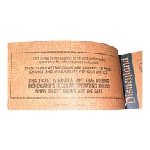 Vintage Disneyland Jiminy Cricket Ticket Book - 12 Unused Tickets 1970s image 4