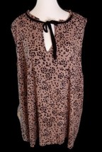 Torrid 4X Plus Blouse Leopard Print Sleeveless Tie Front - £11.59 GBP