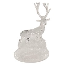 Cristal d&#39;Arques Deer Stag Buck Figurine 24% Lead Crystal Glass France - $49.99