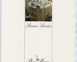 Beau Rivage Hotel Room Service Menu Geneva Switzerland 1992 - $27.72
