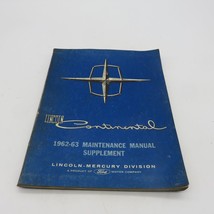 1962-1963 Lincoln Continental Original OEM Shop / Maintenance Manual Sup... - $26.99