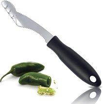 Jalapeno Pepper Corer,FIOTOK Stainless Steel Chili Corer Remover kitchen Tool wi - £9.62 GBP