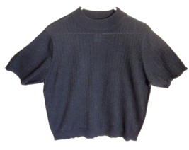Sag harbor dark gray light glitter turtleneck cropped  sweater Large - £14.73 GBP