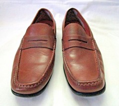 Men&#39;s Alfani Cameron Light Brown Leather Upper and Lining Penny Loafers size 10M - £13.76 GBP