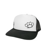 Small Brass Knuckles Trucker Hat mesh hat snapback hat black New - $17.51