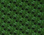 Cotton Shamrocks Clovers Saint Patrick's Day Fabric Print by the Yard D5... - $12.95