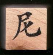 Chinese Character rubber stamp # 55 Buddist Nun phonetic in nylon nicotine - $8.69