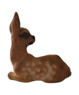 Heissner Flocked Deer West Germany Fawn Baby Reindeer Doe Figure Lying V... - £25.69 GBP