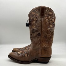 Shyanne Maisie Multicolor Floral Western Boot Brown Leather Women&#39;s Size 9 M - £71.39 GBP