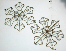 METAL WIRE BASE gold color DIY flower snowflake light display 11.25" dia... - $4.20