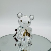 Swarovski Crystal Kris Bear with Honey Pot and Bee Figurine Austria Irid... - $64.35