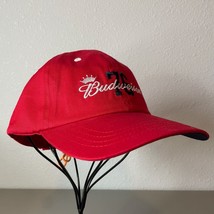 Budweiser Hat Cap Mens StrapBack Red Beer Clydesdale Nascar Racing 76 Logo Cars - $9.39