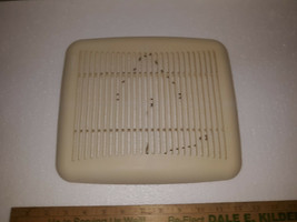 21EE45 Nutone Bath Fan Grille, Almond, 10-3/4" X 9-3/8" +/- Overall, Very Good - $9.42