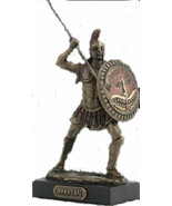Spartan Warrior Cold Cast Bronze Statue / Sculpture 12.5cm / 4.92in NEW - £35.47 GBP